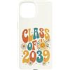 Groovy Kindie School Graduation Ts Custodia per iPhone 15 Classe del 2039 Retro Daisy Flower Sun Groovy Anno di Laurea