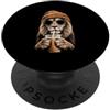Vintage Lion Iced Coffee Funny Aesthetic Leone Bere Caffè Ghiacciato Divertente Hipster Lover PopSockets PopGrip Adesivo