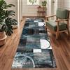 Siunwdiy Tappeto Runner per Corridoio 2 Metri Blu-nero Tappeto Cucina Passatoia Antiscivolo Lavabile Tappeto Corridoio Tappeti Runner Passatoia Tappetino per Soggiorno Entrata Ingresso Interno，70x200cm