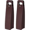 PATIKIL 2pz Vino Borsa regalo Vino Borsa Riutilizzabile Pelle Marrone | Vino Tote Trasportino, per Vino Bottiglie Portatile Champagne regalo Borse, per Picnic Festa Matrimonio