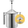 SILBERTHAL Montalatte manuale 400ml - Acciaio inox - Cappuccinatore | Veloce - Scala di misura integrata - Per vetroceramica e stufe - Silenzioso