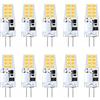 Klighten G4 LED Lampadina, 10 Pezzi 3W G4 Lampada, AC/DC 12V Lampadina, 3W Equivalenti a 25W Lampada Alogena, Bianco Naturale 4500K