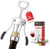 wortek Apribottiglie di vino, apribottiglie in acciaio inox, cavatappi per vino, regalo di vino