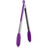 U-Taste Pinza da Cucina in Silicone, resistente a 250°C, 30cm, Viola | Punte in Gomma Antiaderente ben Sigillate e Manico in Acciaio Rivestito in Silicone e Bloccaggio Liscio