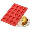TopHomer Stampo per dolci in silicone antiaderente con 20 cavità, stampo per mini madeleine, conchiglie di capesante, stampo pop-up, confezione da 1
