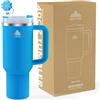 Mont-Clair Tumbler 40oz, Tazza Termica con Cannuccia, Bicchiere Termico, 1200ml | Borraccia con Acciaio Inossidabile, Freddo per 11 Ore, Ghiaccio per 48, Isolamento Definitivo, Pratica e Versatile - Blu