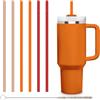 HÅLM HALM Stanley Quencher - Cannucce di vetro riutilizzabili per bicchieri, con manico, in acciaio inox, senza BPA e lavabili in lavastoviglie