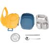 Culnflun Lunch Box, Lunch Box Contenitori termici con scomparto in acciaio inossidabile a forma di fotocamera per picnic per bambini (Yellow)