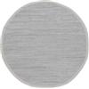 carpetfine Tappeto Kilim Chindi Uni Rotondo Grigio chiaro 80 cm (Rotondo) | Tappeto moderno per soggiorno e cucina