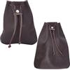Beebeecraft 2 pz 2 misure Borse In Pelle con Coulisse Caffè 18x14/12x10cm Borse Portamonete In Pelle Bovina Piccolo Portafoglio Portamonete Vintage Impermeabile Portagioie per Uomo Donna