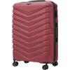 W WINGS WINGS PHOENIX - Set di valigie S M L, in polipropilene rigido, 4 ruote a 360°, serrature a combinazione, valigie da viaggio leggere e spaziose con ruote, Rosso, 3 SET, valigetta
