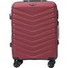 W WINGS WINGS PHOENIX - Set di valigie S M L, in polipropilene rigido, 4 ruote a 360°, serrature a combinazione, valigie da viaggio leggere e spaziose con ruote, Rosso, S, valigetta
