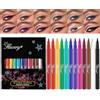 Domality Set di Eyeliner Liquido Opaco Domality da 12 Colori, Matita Eyeliner Neon Colorata Arcobaleno, Pennello dalla Punta Morbida e Ipersottile, Eyeliner in Gel Resistenti al Sfumature per Donne