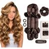 KINDLUME Bigodino Lungo Per Boccoli Heatless Curls Bigodini Morbidi Per Dormire, Boccoli Senza Calore, Arricciacapelli Senza Calore, Bigodino Capelli Notte, Per Notte, Casa, Viaggio