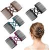 XFSRG 4 Pezzi Pettine Doppio Elastico Fermagli a per Capelli Magico