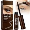 TULAMORIY 4g Sopracciglia Peel Off Tattoo,Gel per sopracciglia staccabile,Tinta Sopracciglio a Strappo,Impermeabile e a Lunga Tenuta,Facile da applicare,Ideale per un make-up quotidiano,Marrone scuro