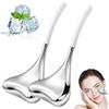 WYFCR 2PCS infrangibili in acciaio inossidabile Ice Globes per i trattamenti facciali, Face Beauty Cryo Sticks per le ragazze signore, raffreddamento Spa Globes Cold Roller (bianco)