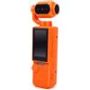 Erchineko Fotocamera Portatile per Vlogging 4K con Foto HD da 1 MP (ORANGE) | Fotocamera Portatile Stabilizzata con Obiettivo Rotante a 360°, Ricaricabile 1200mAh, per Viaggi, Ciclismo Sportivo