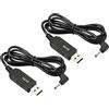 PATIKIL 6W 1A USB Step Up Tensione Convertitore, 2pz DC 5V To DC 9V Alimentazione Alimentazione Adattatore 90 Gradi Angolo 3.5x1.35mm Cavo per Router LED Lampada Altoparlanti