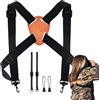 Jlobnyiun Field Look Strap - Stabilizzato Fibra di Carbonio Nylon Sling System, Meccanismo Regolabile con Sgancio Rapido - Attrezzatura di Supporto Universale Outdoor per Fotografia, Birdwatching