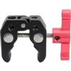 ECMQS Supporto a clip professionale per una stabilità e un colore rosso | Supporto a clip professionale con cuscinetto in gomma antiscivolo e grande capacità di carico per riprese video stabili