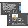 DSTE 2-Pack Batteria di ricambio per Casio NP-20 Exilim EX-M1 EX-M2 EX-M20 EX-M20U EX-S1 EX-Z5 EX-Z6 EX-Z65 EX-Z7 EX-Z8 EX-S100 EX-S100WE EX-S1PM EX-S2 EX-S20 EX-S20U EX-S3 EX-S500 EX-S500EO EX-S500GY