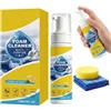 QEEROYO Pulitore schiumas Spray Multiuso, Pulitores schiuma multiuso 150ML, Spray rapido e pulire dettaglio senza acqua, per interni auto, Gresso da cucina, Piastrelle da bagno, Rivestimento divano