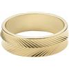 Fossil Anelli a fascia da donna in acciaio inossidabile, Oro del raccolto, 5