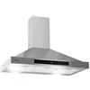 Klarstein Zelda 90 - Cappa aspirante, Aria di scarico/ricircolo, Filtro in alluminio, max. 650 m³ / h, Touch, Timer, Acciaio inox, EEK: B, Design, 90 cm, 210 W, Tubo scarico, Argento