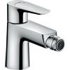 hansgrohe Talis E - Rubinetto per bidet con push-open, Miscelatore monocomando per bidet con altezza bocca 78 mm, cromo, 71721000