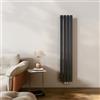 EMKE Radiatore piccolo 1600 x 300 mm, radiatore verticale per bagno, sottile e alto, con attacco centrale, design monostrato, colore antracite, 557 Watt
