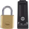 Yale Y110B/40/123/1/HSP 40mm Ottone Outdoor Lucchetto e Hasp