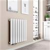 EMKE Radiatore orizzontale 630 x 620 mm - Radiatore piatto - Design - Pannello piatto - Raccordo laterale - Bianco - 450 W