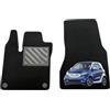 MTC Automotive Tappetini Smart For Two W453 III dal 2014- su misura, battitacco in gomma rinforzato e bottoni di fissaggio