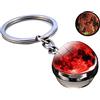 Generic Luxury Sun System Pianeti Portachiavi Luminoso Sfera di Vetro Ciondolo Divertente Portachiavi Glow In The Dark Key/Simbolizzare Ricchezza Successo Luna Rossa Grande