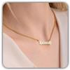 Handmade Personalizzato stile gotico antico collana con nome, gotico oro argento inciso per mamma