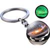 Generic Luxury Sun System Planets Portachiavi Luminoso Sfera di Vetro Pendente Divertente Portachiavi Glow In The Dark Key Chain/Simboleggia Ricchezza Successo #5 Grande
