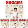 Huggies Extra Care, Pannolini Taglia 4 (7-18 Kg), Ultra assorbente, Protezione Completa, Design Disney, 33 Pz (Confezione da 4)