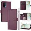 linsuyu Cover Compatible con OnePlus Nord N20,Compatible con Oppo A96 / Reno7 Lite / Reno7 Z / Reno8 Lite / Reno8 Z 【Design a portafoglio due scomparti per carte】 Custodia per cellulare Violet