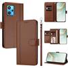 linsuyu Cover Compatible con Realme Narzo 50 Pro,Compatible con Realme 9 4G / 9 Pro Plus 5G 【Design a portafoglio due scomparti per carte】 Custodia per cellulare Brown