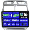 BXLIYER SXAUTO (Built-in 4G / DAB) Android 16-6G+128G Autoradio Per Peugeot 307 SW CC (2002-2013) - Senza fili CarPlay/Android Auto - Camera + MIC - Fast-boot Volante 360-CAM HDMI DSP - 2 Din IPS 9 Pollici