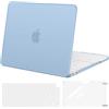 MOSISO Custodia Compatibile con MacBook Neo 13 pollici Cover A3404 2026 | Copritastiera & Pellicola & Case per Mac Neo 13 pollici Display Liquid Retina con Chip A18 Pro, Aria Blu