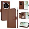 linsuyu Cover Compatible con ZTE nubia Focus 2 Ultra 【Design a portafoglio due scomparti per carte】 Custodia per cellulare Brown