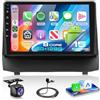 VECHTEL 8 CORE 6G+128G Autoradio Android 15 per Ford Fiesta 2009-2014, 9'' IPS HD Schermo Tactile Stereo Auto co Carplay Android Auto senza Fili DSP GPS Wi-Fi USB Bluetooth FM RDS Retrocamera
