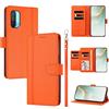 linsuyu Cover Compatible con OnePlus Nord CE 5G 【Design a portafoglio due scomparti per carte】 Custodia per cellulare Orange