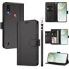 linsuyu Cover Compatible con Motorola Moto E7 Power 2021 / E7i Power 【Design a portafoglio due scomparti per carte】 Custodia per cellulare Black