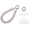 MORSUNBELA Cordino Cellulare da Polso Catenella per Cellulare | Cordino per Cellulare da Polso con Perle Cristallo, Catenella Elegante Universale, Accessorio Corto per Telefono Raffinato