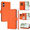 linsuyu Cover Compatible con Sony Xperia 10 VI 2024 【Design a portafoglio due scomparti per carte】 Custodia per cellulare Orange