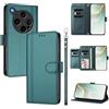 linsuyu Cover Compatible con Oppo Find X8 Ultra 5G 【Design a portafoglio due scomparti per carte】 Custodia per cellulare Green