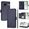 linsuyu Cover Compatible con Google Pixel 7 【Design a portafoglio due scomparti per carte】 Custodia per cellulare Blue